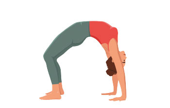 Yoga-Übung Rad