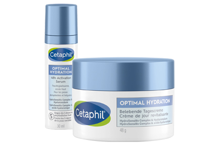 Cetaphil Optimal Hydration Tagescreme und Serum