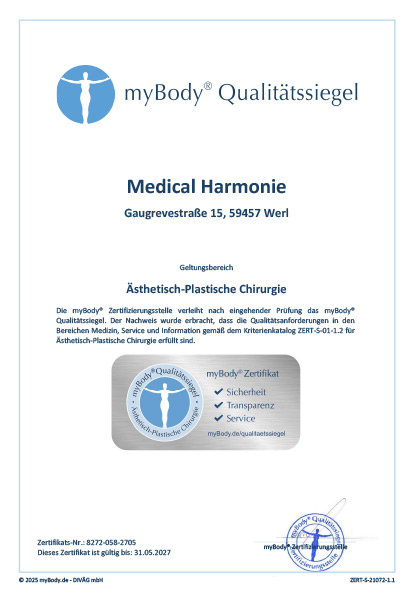 Zertifikatsurkunde Medical Harmonie 2025