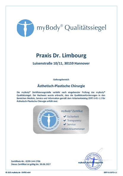 Zertifikatsurkunde Praxis Dr. Limbourg 2025
