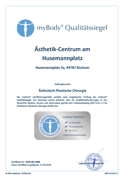 Zertifikatsurkunde Ästhetik-Centrum am Husemannplatz 2026