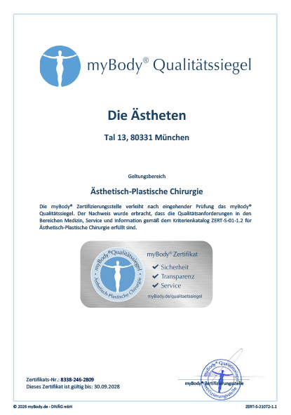 Zertifikatsurkunde Die Ästheten 2026