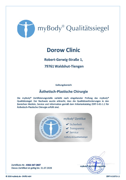 Zertifikatsurkunde Dorow Clinic 2026