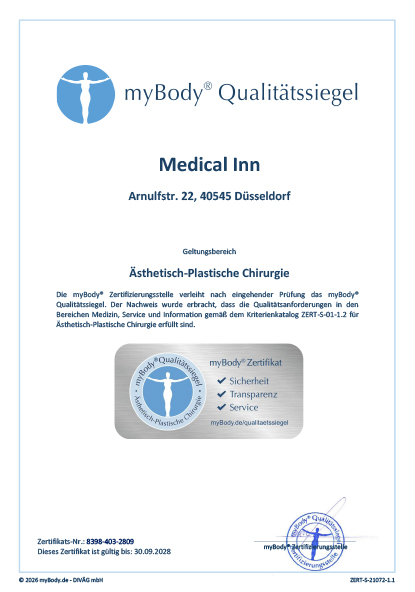 Zertifikatsurkunde Medical Inn 2026