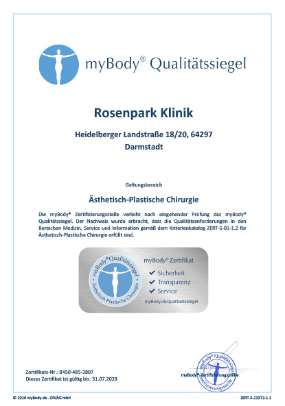 Rosenpark-Klinik Bellari Zertifikatsnachweis 2026