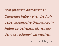 Dr. Klaus Plogmeier - Glück und Schönheitsoperationen