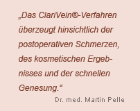 Dr. Martin Pelle - Vorteile Clarivein